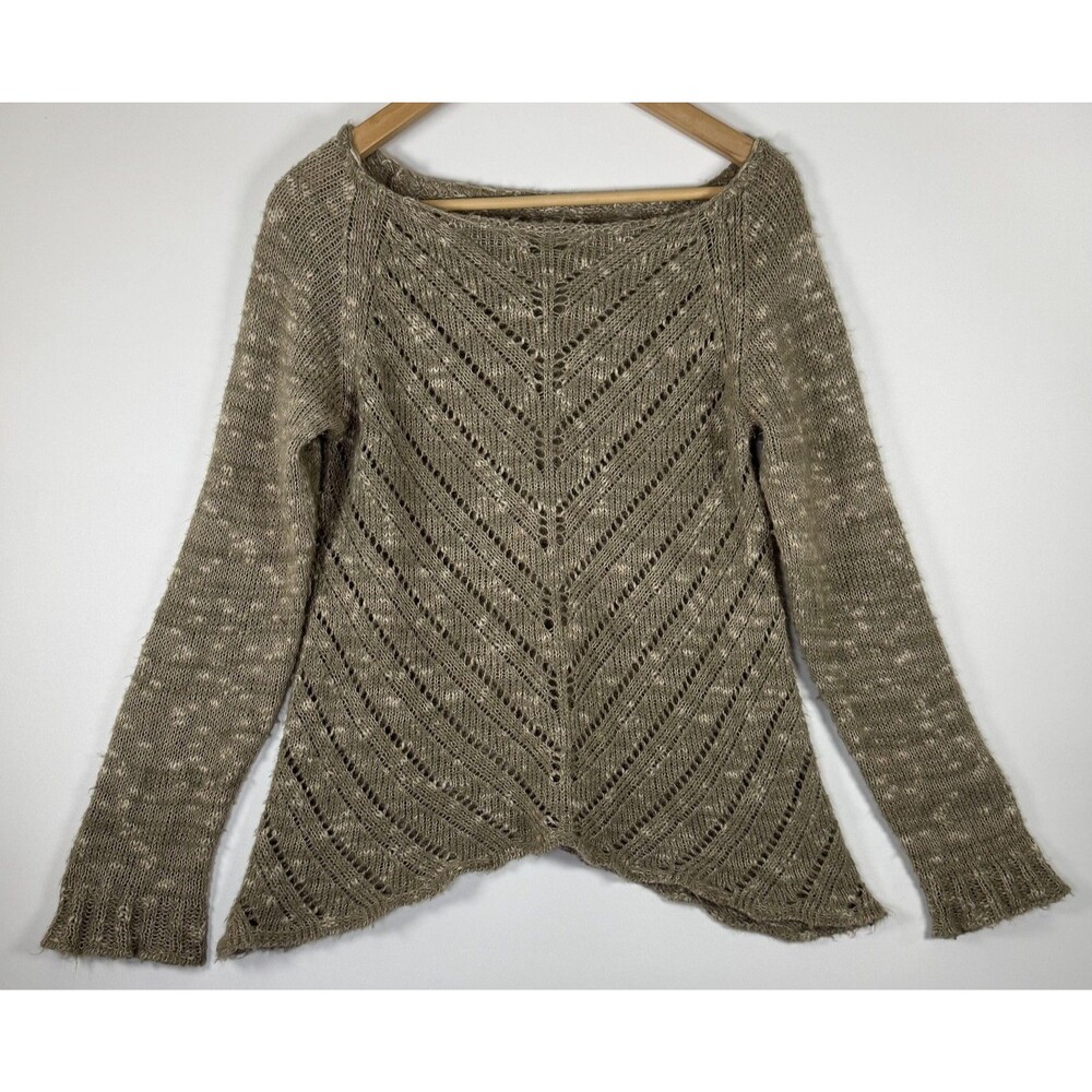 Georgina Estefania Sweater Womens Small‎ Knit Wool Linen Pullover Made in USA